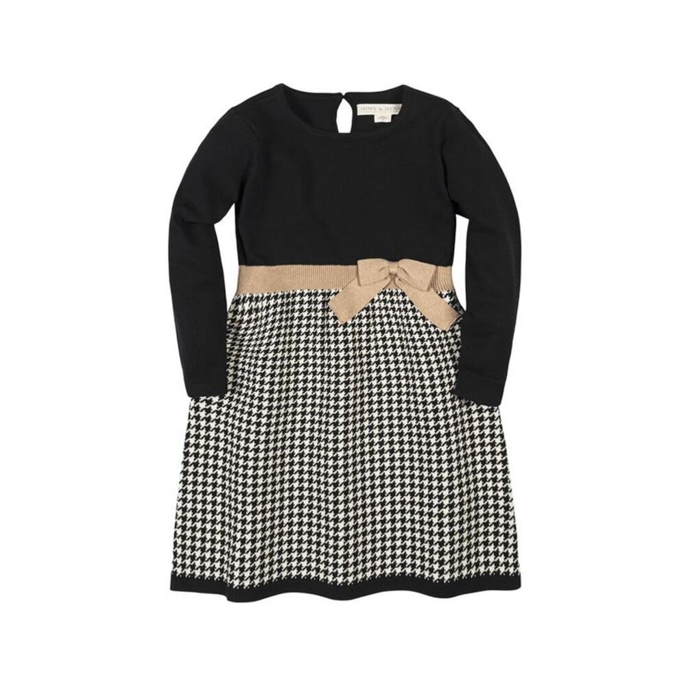 Hope & Henry Girls Organic Skater Sweater Dress